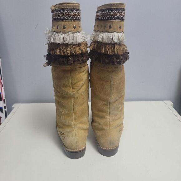 UGG 'Kiera' knee-high boots in tan suede size 8.5 - Picture 3 of 16